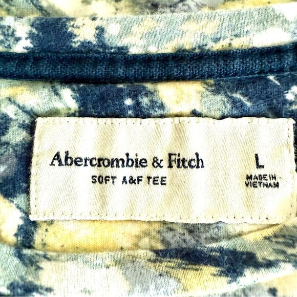 Abercrombie & Fitch Y2K VTG Mens Large Navy and Cream Soft AF Short Sleeve Tee - Picture 4 of 7
